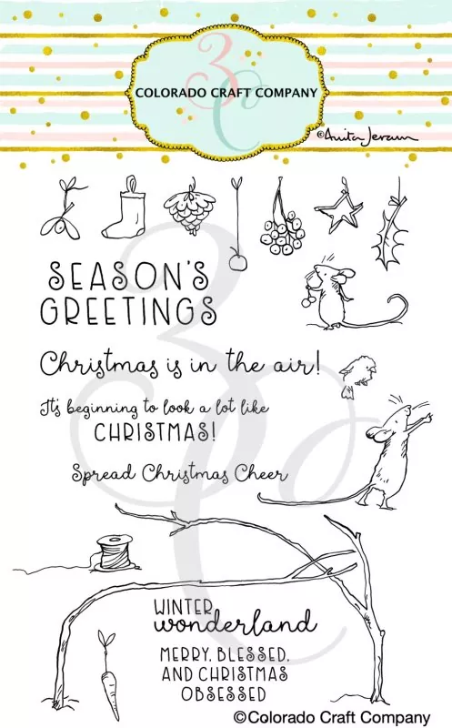 Christmas Obsessed Clear Stamps Colorado Craft Company by Anita Jeram