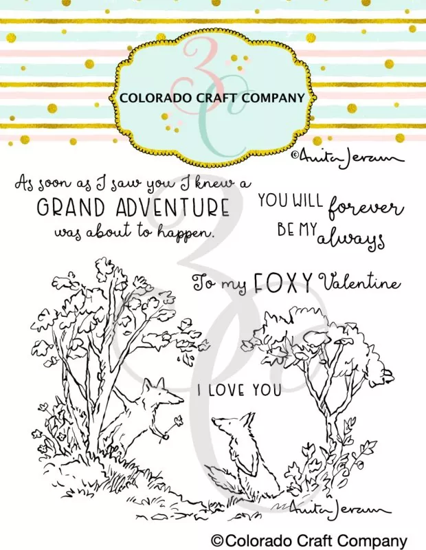 Forever Foxes Clear Stamps Colorado Craft Company by Anita Jeram