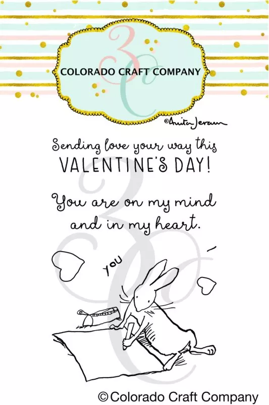 I Heart You Mini Clear Stamps Colorado Craft Company by Anita Jeram