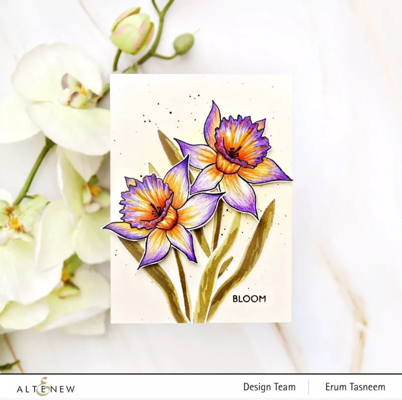 Build-A-Flower: Narcissus Bundle Clear Stamps + Dies Altenew 2