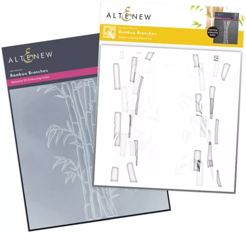 Bamboo Branches Embossing Folder and Stencil set altenew