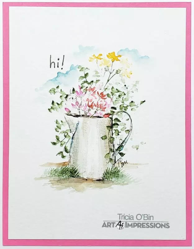 art impressions watercolor gummistempel Flower Set 6 2