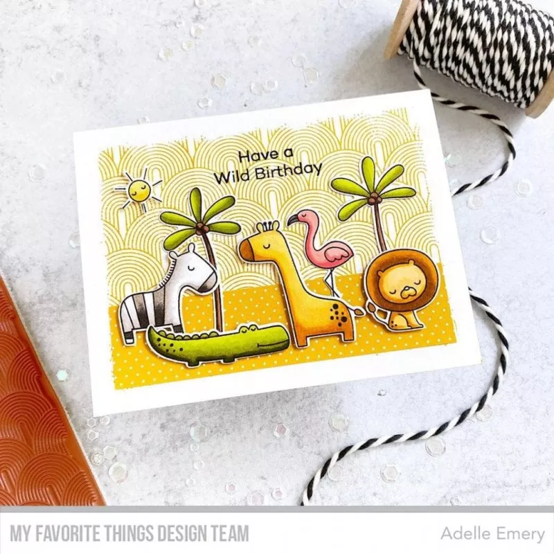 Repeating Rainbows Background Hintergrund Stempel Rubber Stamp My Favorite Things 2