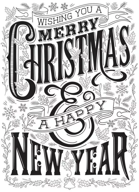 Spellbinders Merry Christmas & Happy New Year Press Plate 1