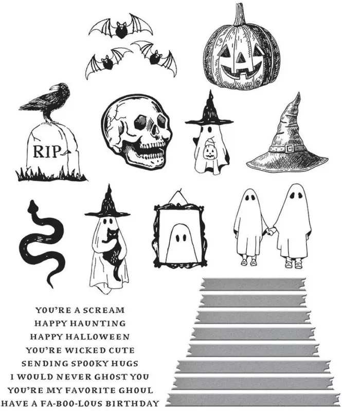 Spellbinders Halloween Icons Press Plate & Die Set 1