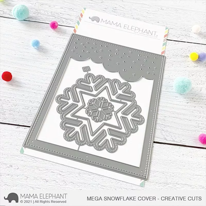 Mega Snowflake Cover Stanzen Creative Cuts Mama Elephant