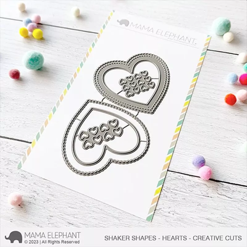 Shaker Shapes - Hearts Stanzen Creative Cuts Mama Elephant
