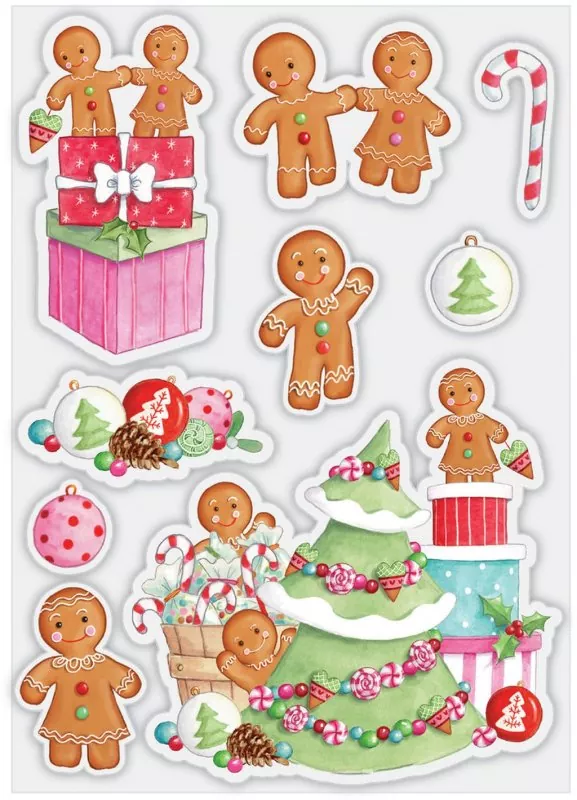 Craft Consortium Candy Christmas - Decorate clear stamp stempel 1