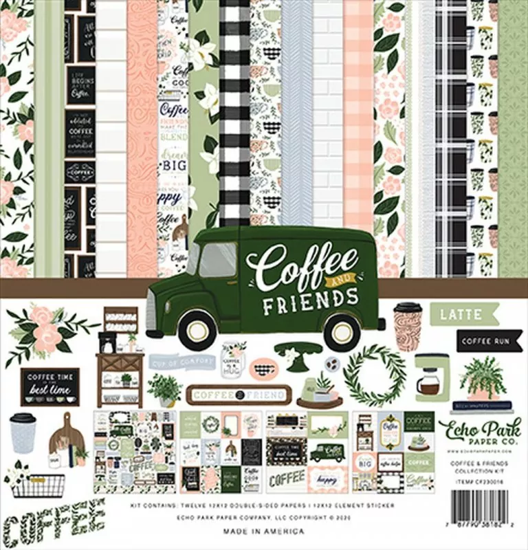 Echo Park Coffee & Friends 12x12 inch collection kit
