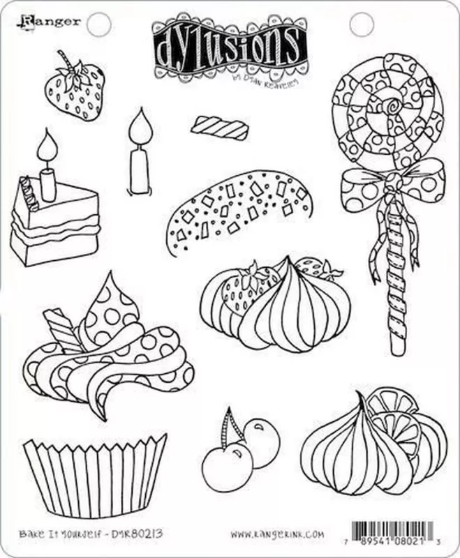 Bake It Yourself dylusions stamps
