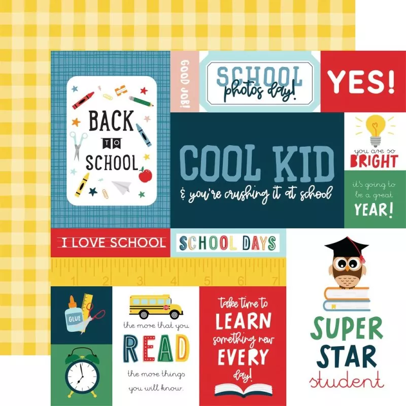 Echo Park First Day Of School 12x12 inch collection kit 7
