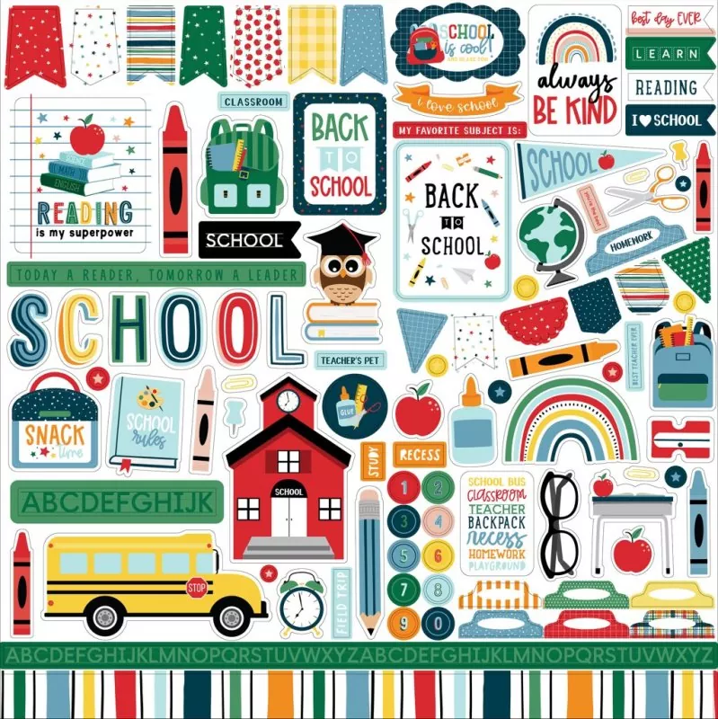 Echo Park First Day Of School 12x12 inch collection kit 10