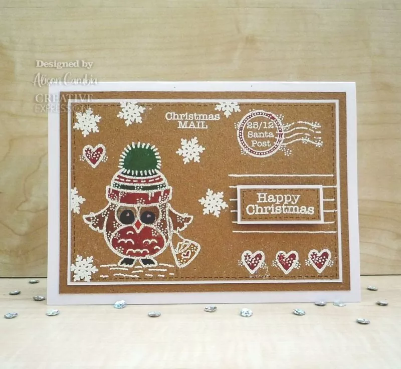 Owl Christmas Mail Clear Stamps Woodware Craft Collection 1