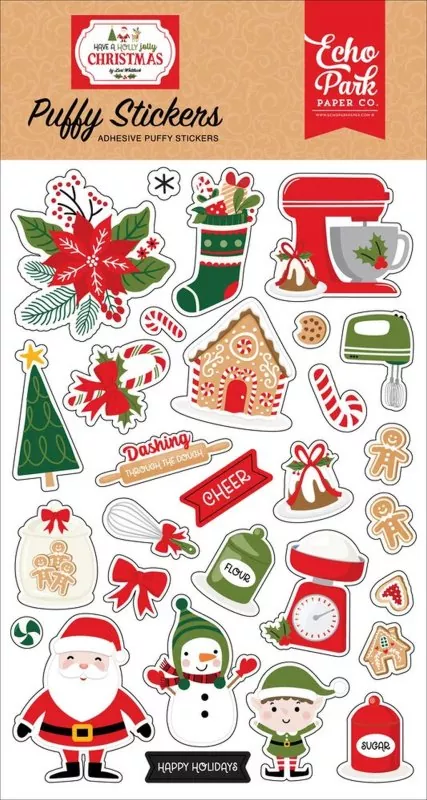 echo park Have A Holly Jolly Christmas puffy stickers bag202066 Kopie
