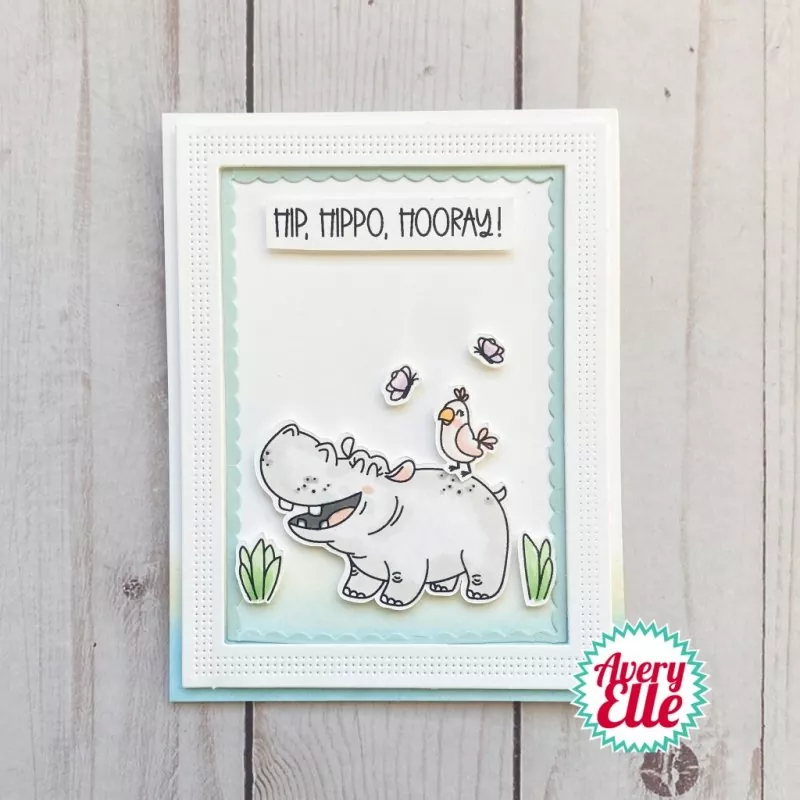 Hippo Hooray avery elle clear stamps 1