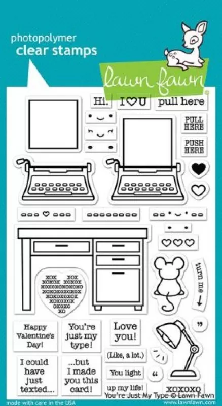 LF2165 YoureJustMyType clear stamp