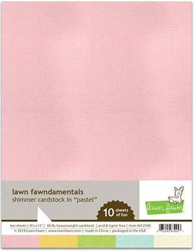 LF2180 Shimmer Cardstock Pastel Lawn Fawn