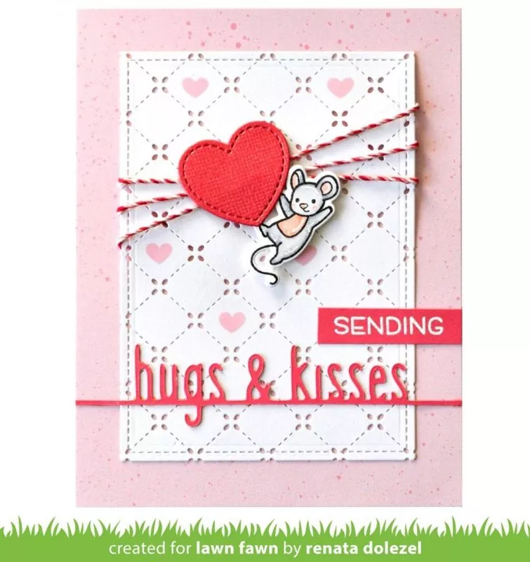 LF247 Hugs and Kisses Line Border Die Lawn Cuts Lawn Fawn 1