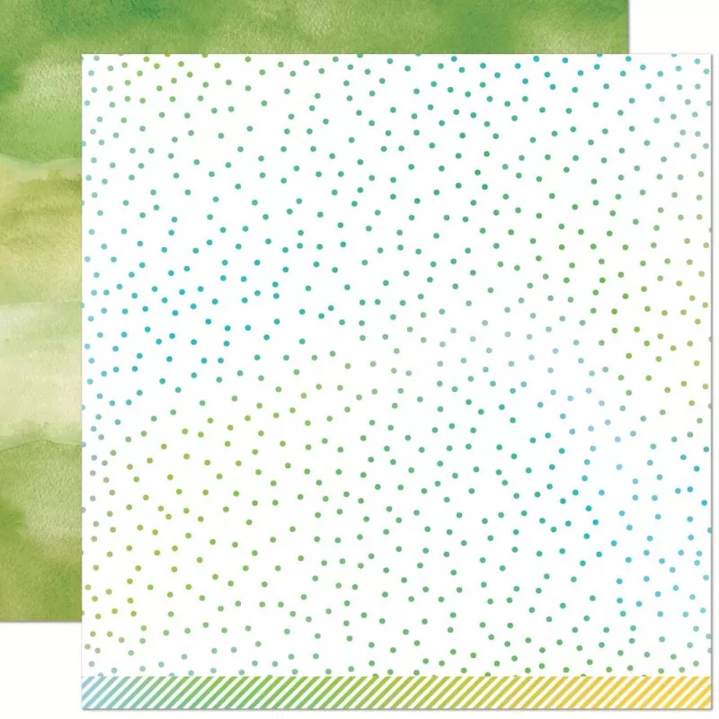 WaterColor Wishes Rainbow Emerald lawn fawn scrapbooking paper 2