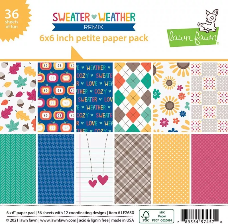 Sweater Weather Remix Petite Paper Pack 6x6 Lawn Fawn