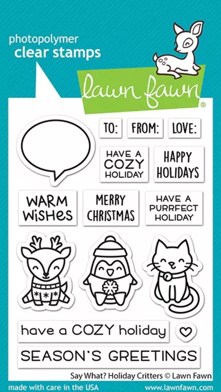 Say What? Holiday Critters Stempel Lawn Fawn