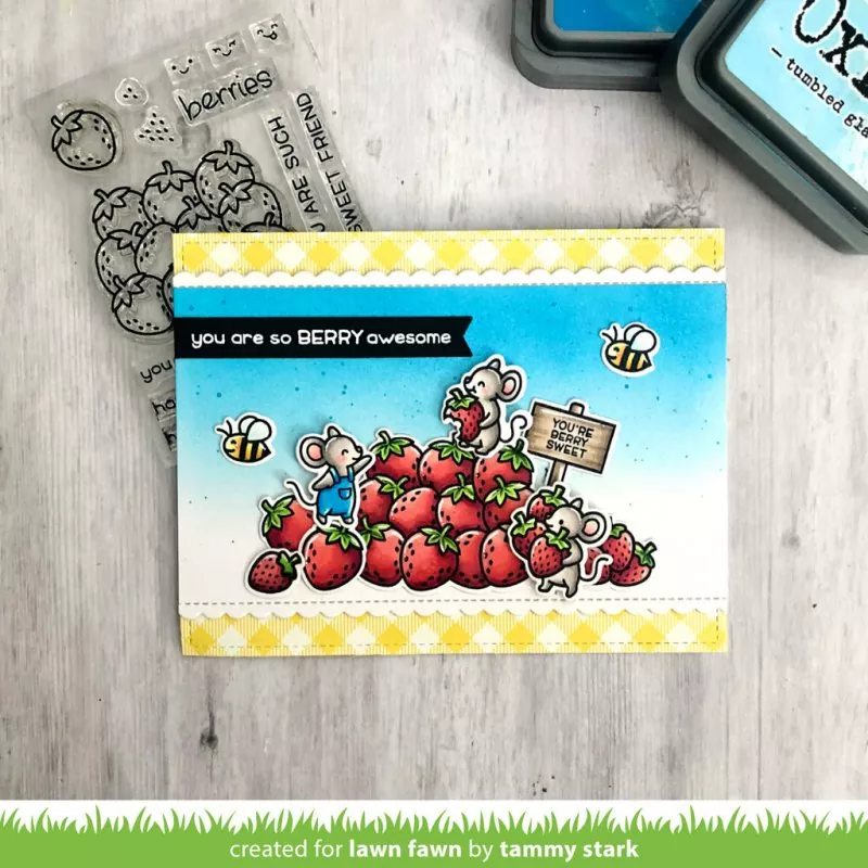 How You Bean? Strawberries Add-On Stempel Lawn Fawn 1