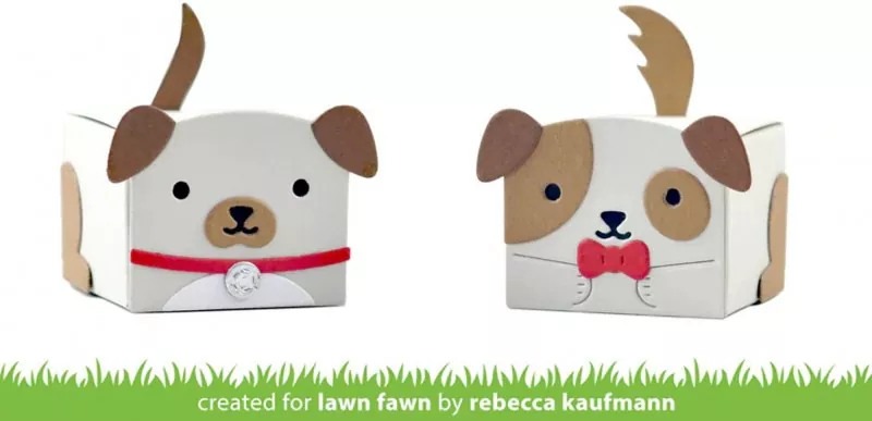 Tiny Gift Box Dog Add-On Stanzen Lawn Cuts Lawn Fawn 1