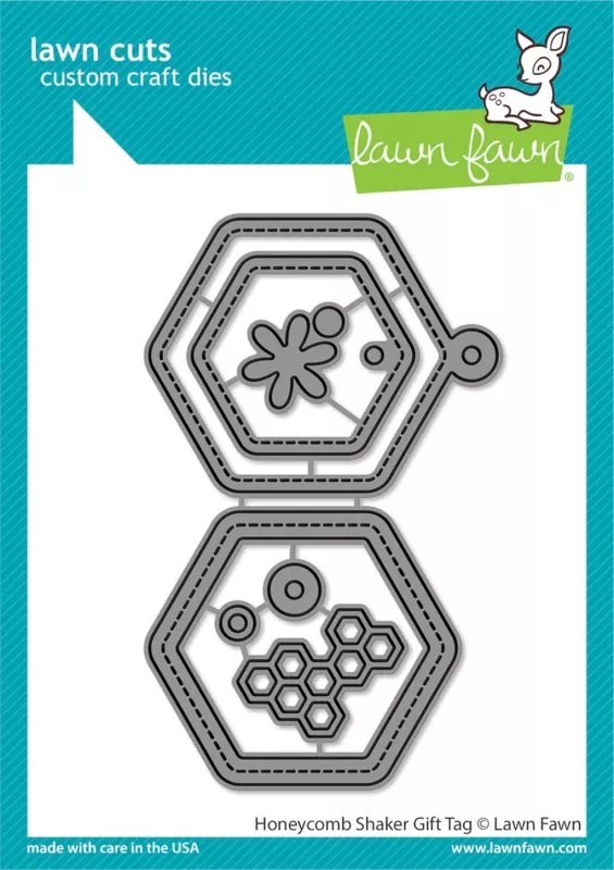Honeycomb Shaker Gift Tag Stanzen Lawn Fawn