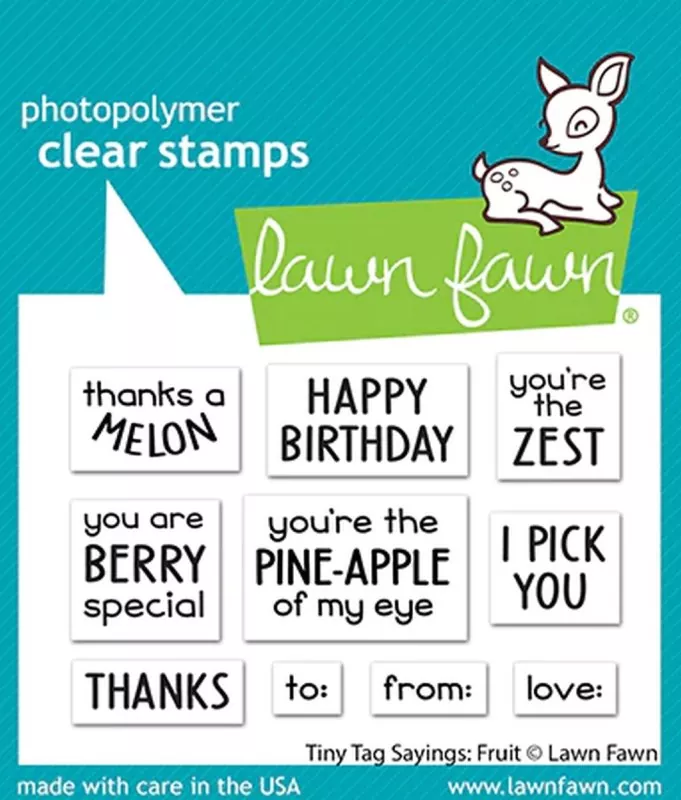 Tiny Tag Sayings: Fruit Stempel Lawn Fawn
