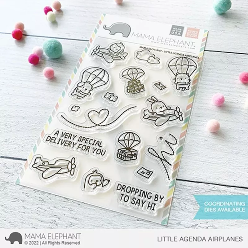 Little Agenda Airplanes Clear Stamps Stempel Mama Elephant