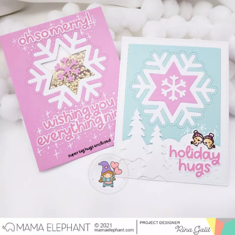 Mega Snowflake Cover Stanzen Creative Cuts Mama Elephant 1