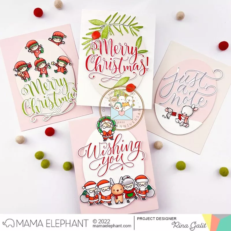 Merry Christmas Wishes Stanzen Creative Cuts Mama Elephant 1