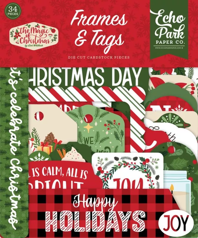 The Magic of Christmas Frames & Tags Die Cut Embellishment Echo Park Paper Co