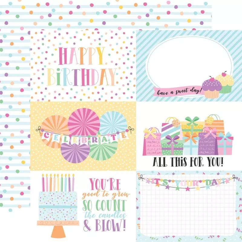 echo park Make A Wish Birthday Girl 6x6 inch paper pad 6