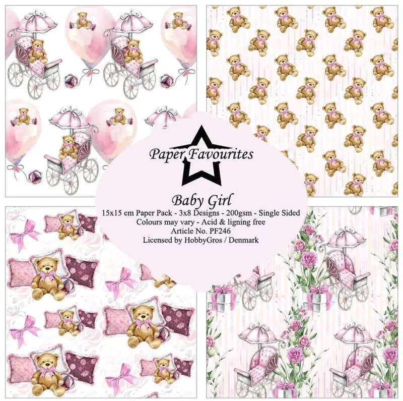 Baby Girl 6"x6" Paper Pack Paper Favourites 1