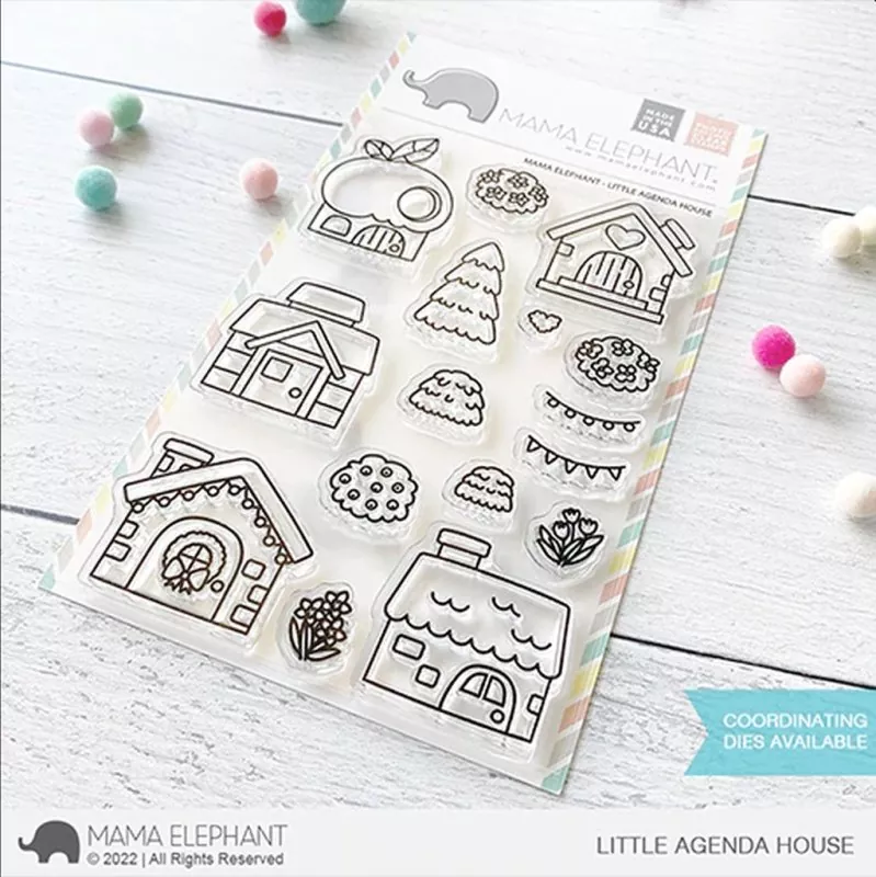Little Agenda House Clear Stamps Stempel Mama Elephant