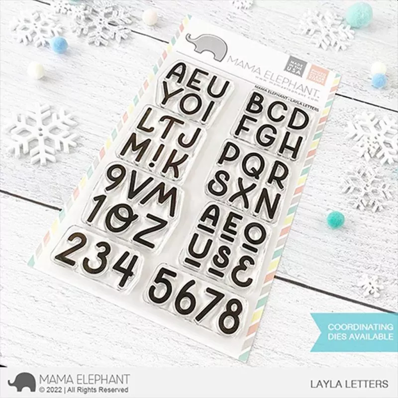 Layla Letters Clear Stamps Stempel Mama Elephant