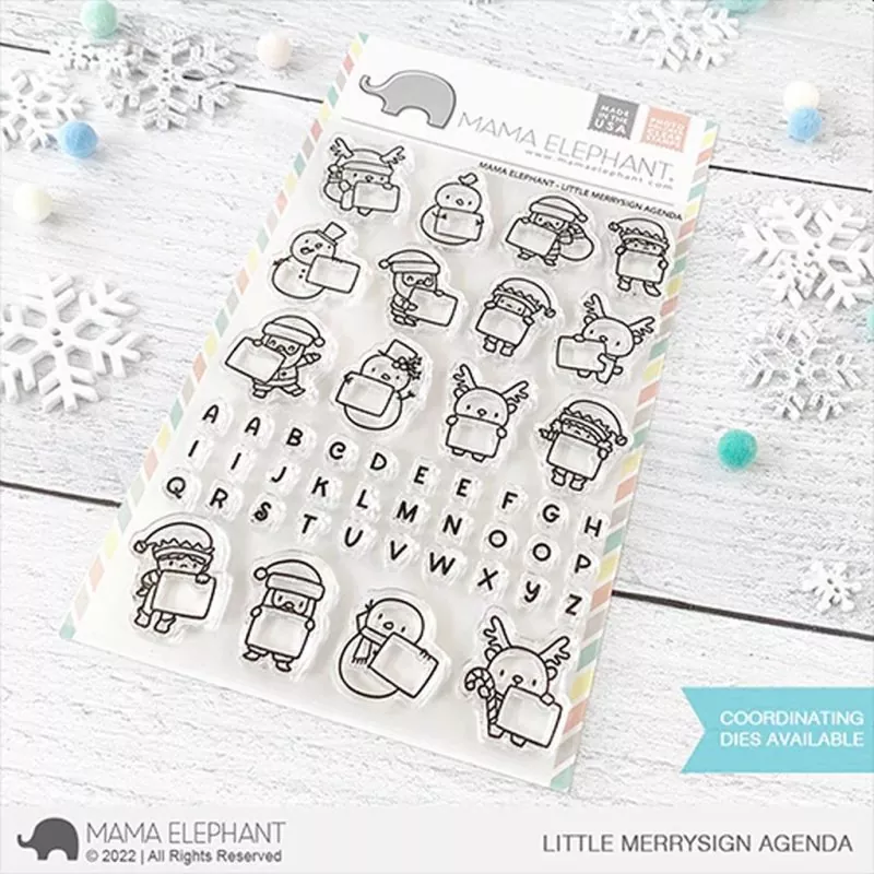 Little Merrysign Agenda Clear Stamps Stempel Mama Elephant