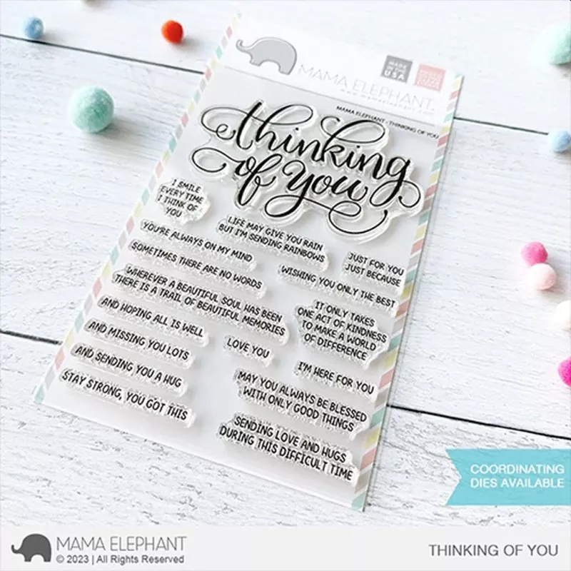 Thinking of You Clear Stamps Stempel Mama Elephant