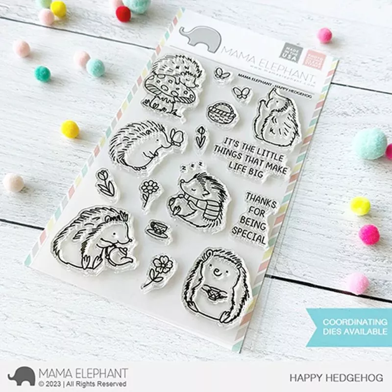 Happy Hedgehog Clear Stamps Stempel Mama Elephant
