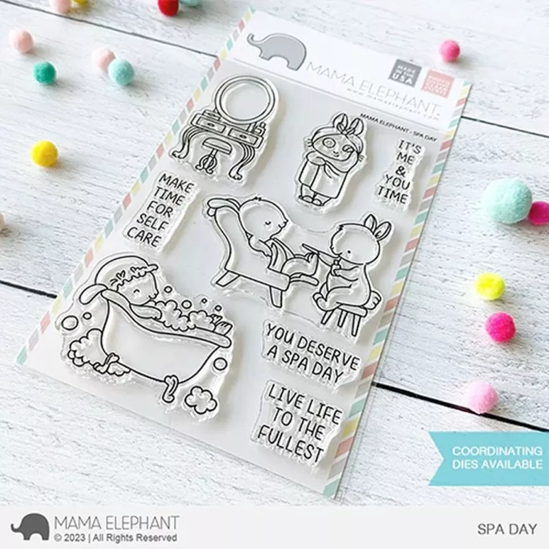 Spa Day Clear Stamps Stempel Mama Elephant