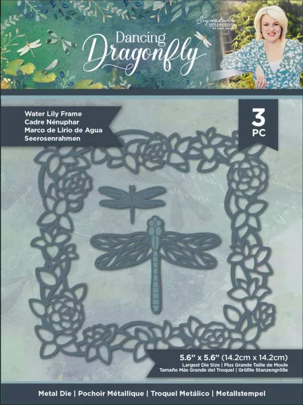 Water Lily Frame stanzset dancing dragonfly crafters companion