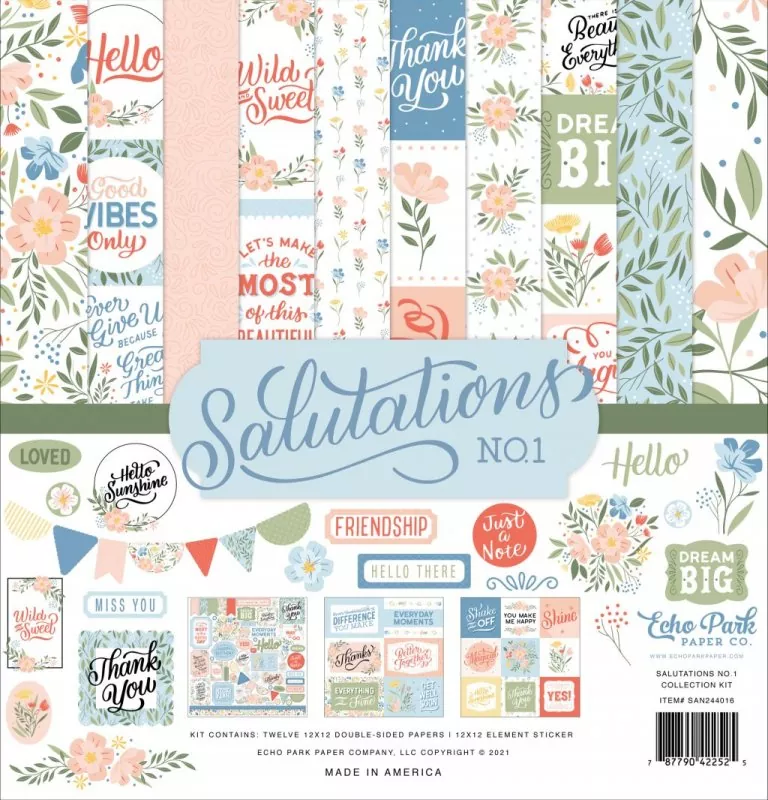echo park Salutations No. 1 12x12 inch collection kit