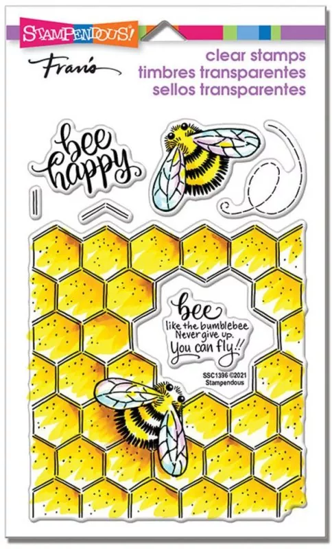 Bumblebee Happy stampendous clear stamps
