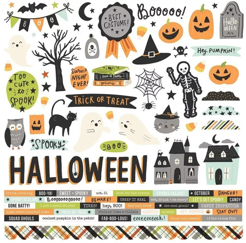 Simple Stories Spooky Nights 12x12 inch collection kit 9