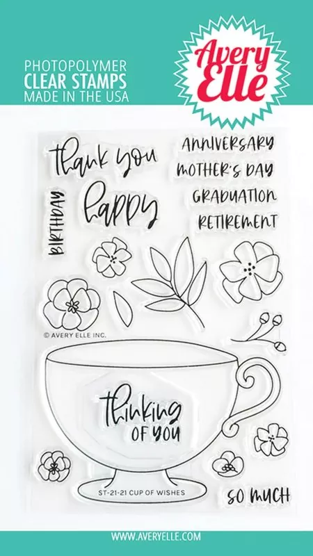 Cup of Wishes avery elle clear stamps