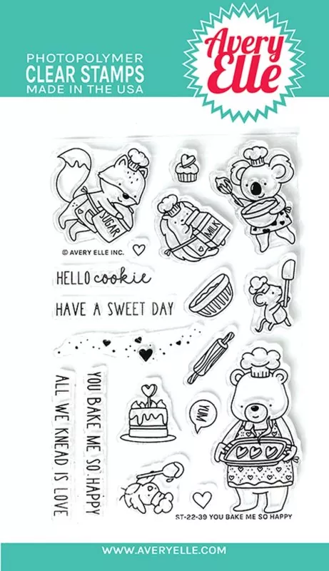 You Bake Me So Happy avery elle clear stamps
