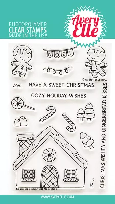 Gingerbread Kisses avery elle clear stamps