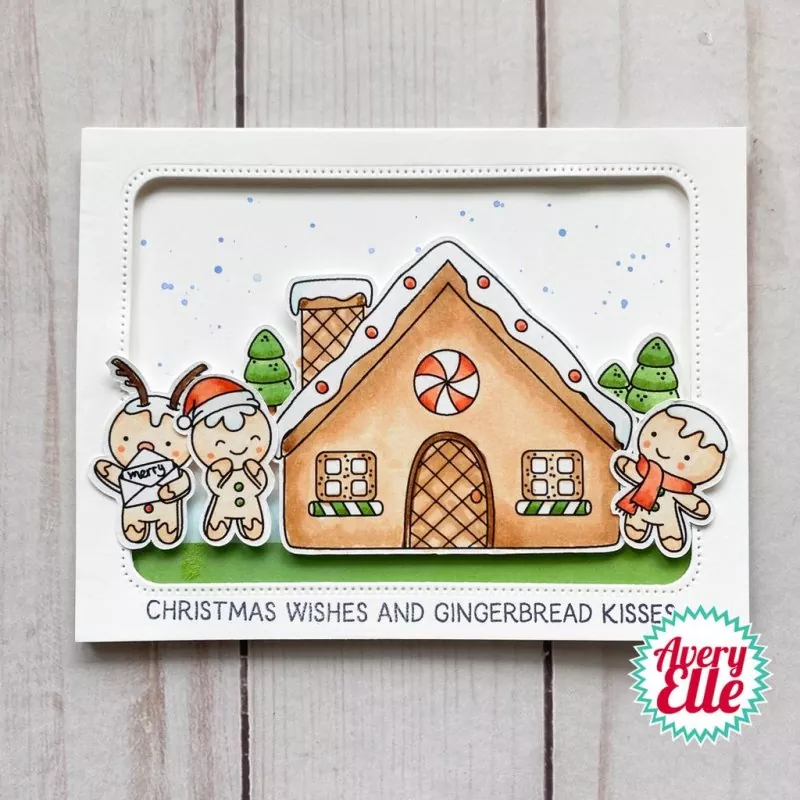 Gingerbread Kisses avery elle clear stamps 1