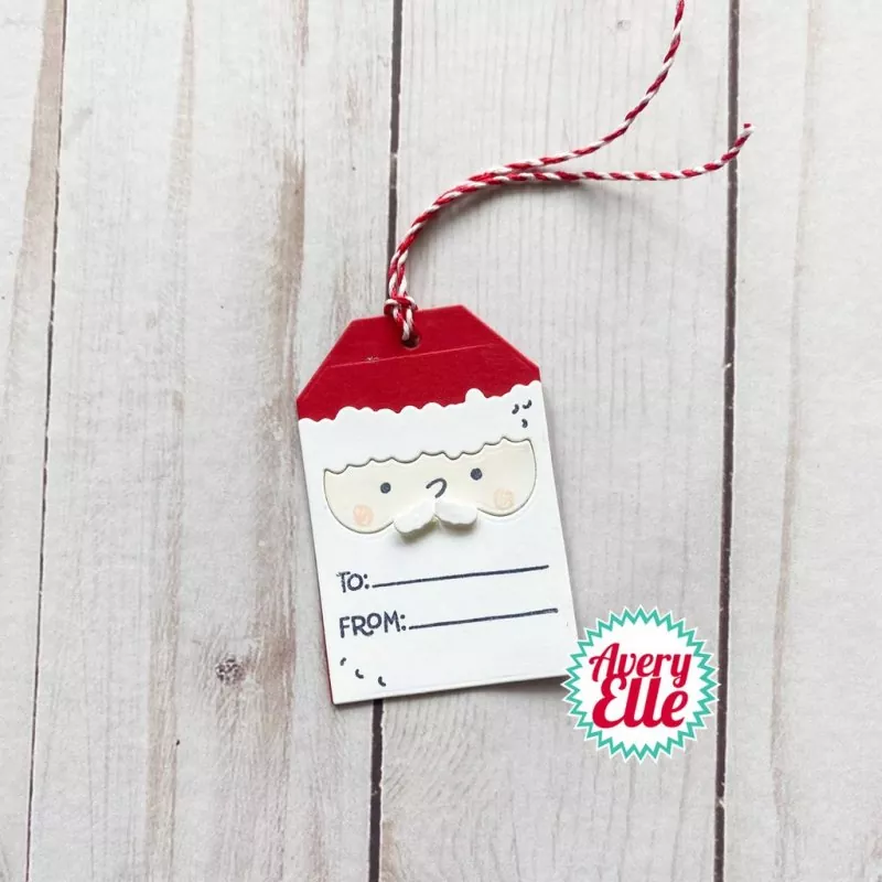 Santa Tags avery elle clear stamps 1